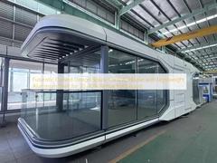 Futuristisches, geschwungenes Design Raumkapselhaus mit leichter Aluminiumhülle für 20-30% Mietrenditesteigerung